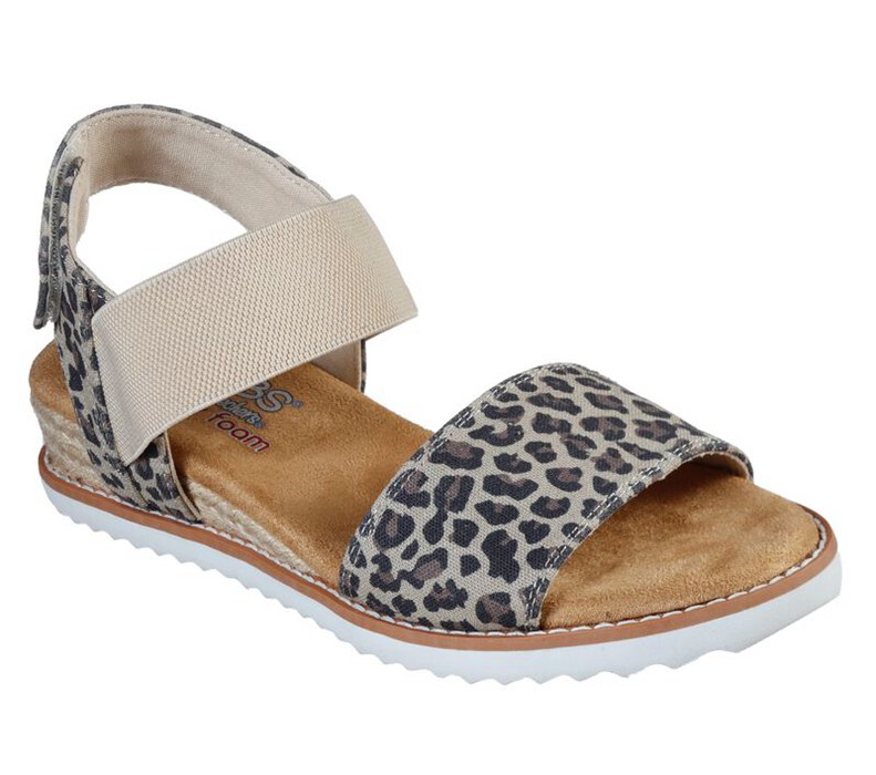 Skechers Dam Leopard Sandaler - Bobs Desert Kiss - Tiger's Eye - Sverige (ROLTH-1506)